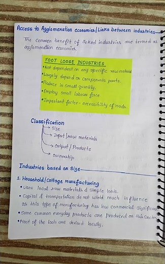 Secondary activities Class 12 geography (Notes)