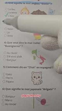 Quiz Traduction. Connais-tu ces expressions en différentes langues ? #quiz #quiztime #langue