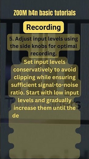 5. Mastering The Zoom H4n Recorder: Input Level #guide #zoomh4n #recordingartist