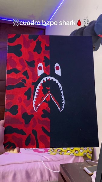 Bape shark art 🥷🩸#bapeshark #cuadro2yk #acrilicopintura