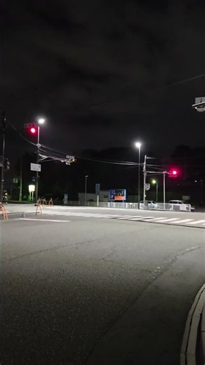 LED信号機と電球式信号機 赤点滅