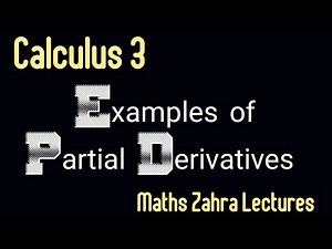 Examples of Partial Derivatives in urdu - Maths zahra lectures Calculus 3