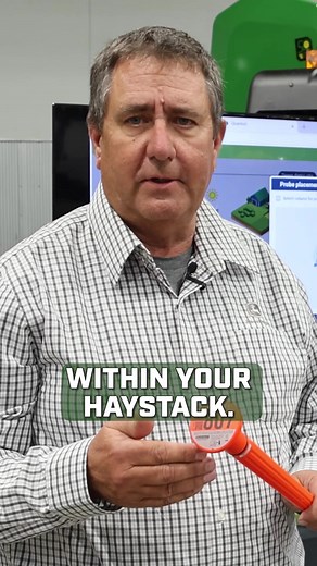 These haystack monitoring system probes will send alerts to your computer or mobile device once an hour to alert you to temperatures inside your haystacks. You can even set up the probes to alert you when temperatures get too high in a "hot bale." #HayProbes #21stCenturyEquipment | 21st Century Equipment