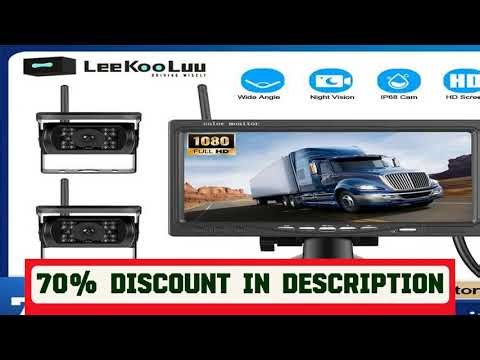 A must-have product! LeeKooLuu Wireless Dual Backup Reversing Cameras and 7" IPS Car Monitor IR Ni