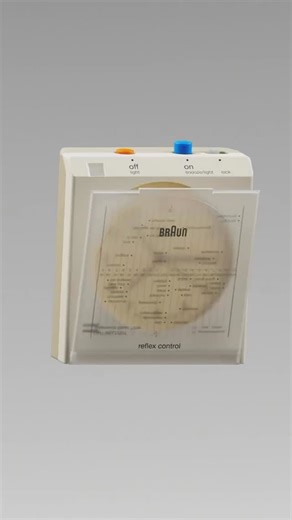 Contemporary Type on Instagram: "By @florent.porta: My very first time using Plasticity! I took the iconic Braun Reflex Control Alarm Clock, the first thing I grabbed from my desk, and imagined a digital version straight out of the 80s. A black and white LCD screen, no backlight, just pure retro-futuristic vibes! The shading and rendering were done as usual in C4D with Redshift. What do you think of this version of the clock? I think it would be fun, but I’m not so sure a tiny LR6 battery would 