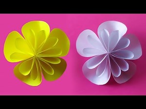 CÓMO HACER FLORES DE PAPEL EN 1 MINUTO / FLOR MUY FÁCIL