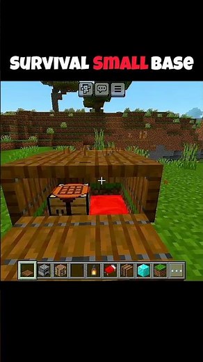 Minecraft Survival Small Base Build Tutorial 🏠 #minecraft #mcpe #shorts
