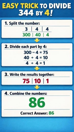 #Easy trick to divide the 3 digit number