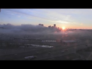 Timelapse of fog rolling in through the Denver metro