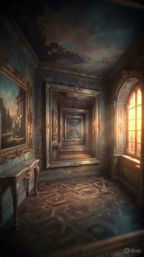 Infinite Zoom Room Illusion 🤯 Endless Recursive Painting Loop | Mind-Bending AI Visuals