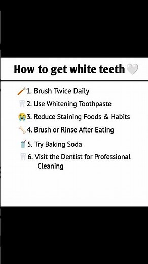 How to get white teeth🤍