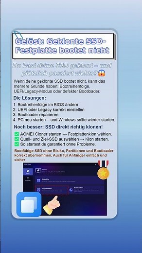Warum bootet meine geklonte SSD nicht? So löst Du das Problem#ssd #clone #boot #setup