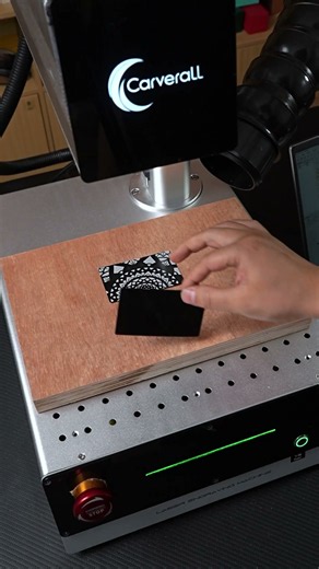 Carverall Z12 Engraves a Metal Business Card in Seconds 🔥 | Fiber Laser Engraving