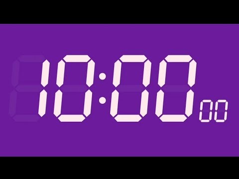 10 Minute Silent Countdown Timer with Milliseconds ⏱️ | Ends with Alarm ⏰