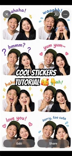 Cool stickers with expressions 🥰💜 Very simple to follow guys! Check below 👇 description #chatgpt