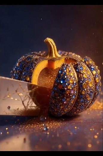 Cutting a Jewel Pumpkin ✨ Crystal ASMR Slice