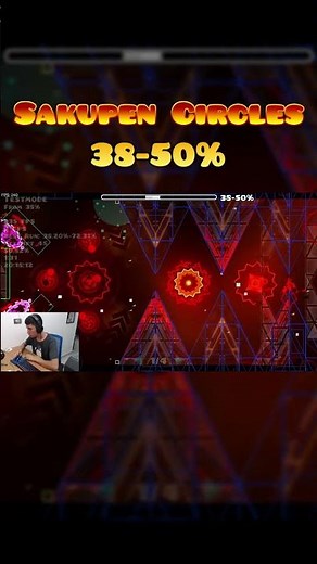 I got 38-50% on Sakupen Circles in Geometry Dash! #geometrydash #gd