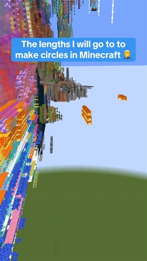 Bismuthief on Instagram: "I’m glad I figured out a way to fix the bit where the sun didn’t look smooth, but I’m gonna be honest, this is painful. Using perspective to make smooth shapes in Minecraft is such a pain XD You can do a lot with just two kinds of shaping blocks, one for negative space and one that’s the color you’re actually building with, but just using the perspective you’re viewing at to make blocks look larger or smaller is a really fun trick. #minecraft #minecraftbuilds #fyp #mine