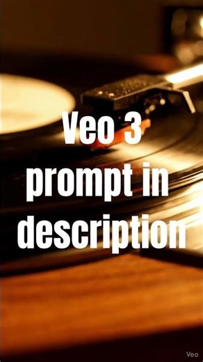 Veo 3 test: ASMR vinyl record player - prompt in description