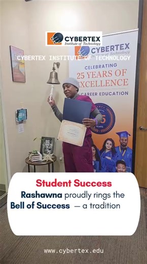 From determination to #graduation 🎓💙 Listen to Rashawna Trappio’s inspiring testimonial and see how she turned her dreams into reality with CyberTex Institute of Technology Austin! #studentsuccess #testimonial #tradeschool #medicalassistant