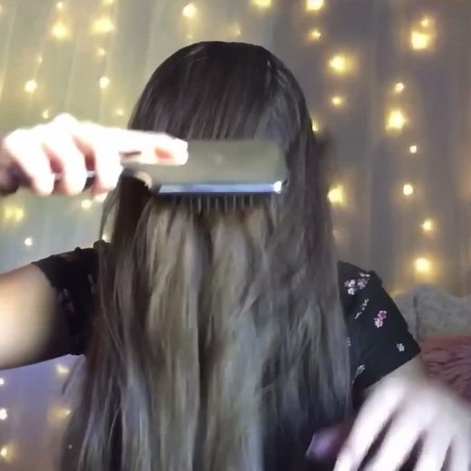 #hairoverface #satisfying #sexy #fyp Clip of a girl brushing hair over her face