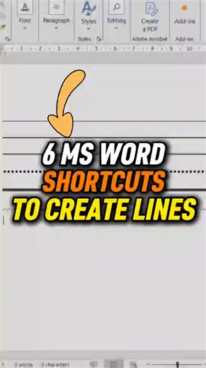 Type THIS to Instantly Create Lines in Word