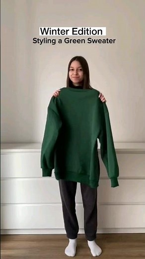 Styling A Green Sweater For Winter 🥰❄ #outfitideas #outfit #fashion #fashiontrends