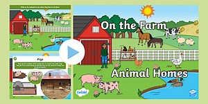 On the Farm Animal Homes PowerPoint