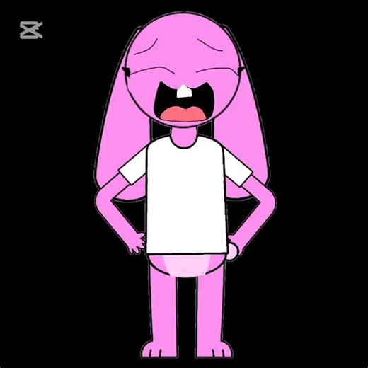 male rabbit laugh, pink bunny scream