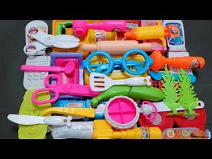 Unboxing Miniature Plastic Full Kitchen Set Collection | Toy Cooking Game | Kitchen Set Toy | Review