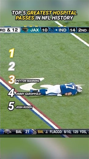 Greatest Hospital Passes in NFL History #shorts