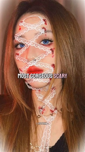 How to do BEST SCARY MAKEUP LOOK (easy tutorial) || #fashion #makeup #fyp #shorts