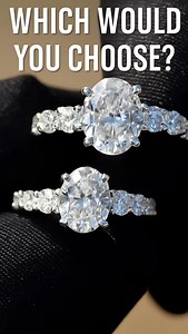 When it comes to engagement rings, even the prong count can make a big difference. Here’s a side-by-side look at two custom oval diamond rings — one in a classic 4-prong setting, the other in a secure 6-prong style. The question is: which would you choose to protect your center stone? Start your custom engagement ring today — link in bio. | Emigh Jewelry Company