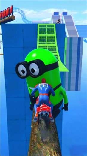 Spider-Man's Craziest Bike Challenge Yet #shorts #stunt #parkour #gta5 #gta