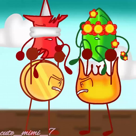 Coiny and Pin VS Firey and Leafy: BFDI Ship Art Drawing