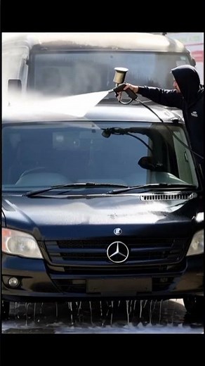 change a damaged mini bus into a new and comfortable one