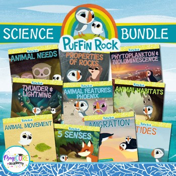 Puffin Rock Digital Science Activities Bundle Pre-K Kindergarten 1st & 2nd Grade