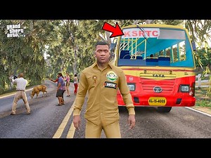 Franklin Become Government Ksrtc Bus Driver in GTA 5 !