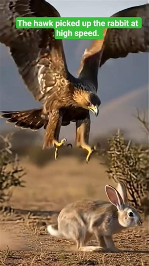 hawk picked up the rabbit at high speed. #animals #birds #wildlife #naturelovers#animalshorts