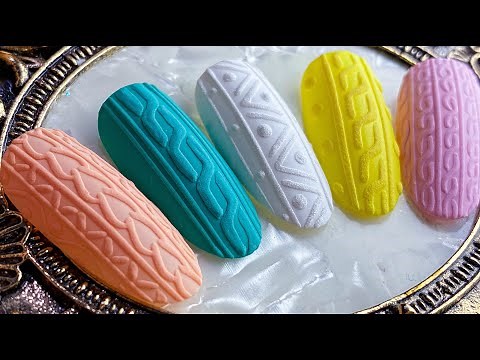 UÑAS EFECTO SUÉTER - tendencia en uñas - decoración de uñas para principiantes - uñas jersey fáciles