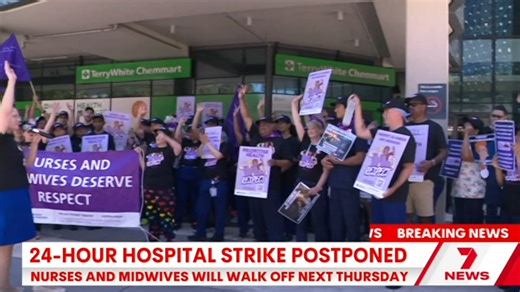 BREAKING: The nurses and midwives union has called off tomorrow's planned 24-hour strike at the Lyell McEwin Hospital. | 7NEWS Adelaide