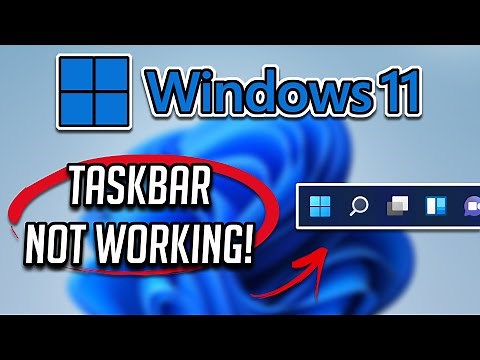 Windows 11 TASKBAR Not Working Fixed! - [Tutorial]