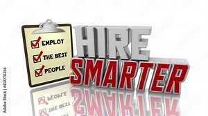Hire Smarter Best Employment Recruitment Methods Tips Advice 3d Animation Stock Video