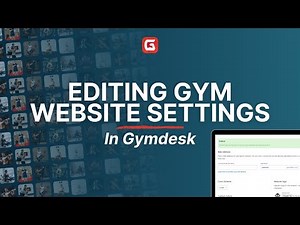 Configuring Gym Website Settings in Gymdesk