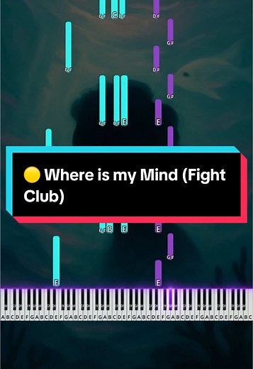 🟡 Where is my Mind - Pixies (Fight Club) (Intermediate Piano Tutorial) #piano #pianotutorial #easypiano #pianocover #whereismymind #fightclub #pixies