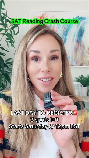 Strategic Test Prep on Instagram: "Last Day to Register for our SAT Reading Crash Course!! 🚨 #satprep #satpreparation #satenglish #satcrashcourse #fyp"