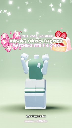 kawaii camo themed ( g x g ) matching fits idea 💞 put these code in “ envy avatar studio “ enjoy😍 || #fyp #roblox #fypシ゚viral #로블록스 #fypage #추천 #fypシ #match #matchingfitsroblox