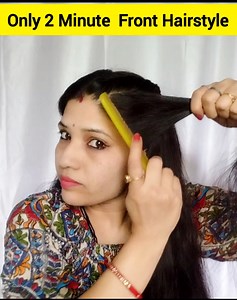 Easy Front Hairstyle only 2 minutes for girls 😊 #hairstyle #hair #hairstylist #hairart #hairtutorial #fbpost #fbpost2025 #newvideo #hairstyleforgirls #fb #fbpost2025シ #selfhairstyle #hairhack #hairstylehacks #tutorial #simplehairstyles | Indian Hair Beauty