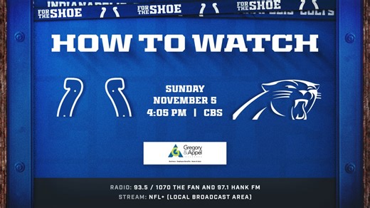 How to watch and listen: Indianapolis Colts at Carolina Panthers