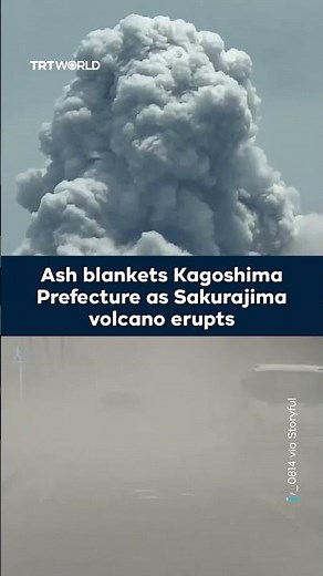 Ash blankets sky as Japan’s Sakurajima volcano erupts